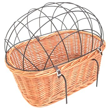 Hundefahrradkorb, Katzenfahrradkorb extra breit und Holzboden