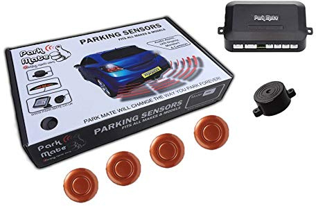 Park Mate PM100 Rear Reverse Parking Sensors Kit Audio Buzzer 4 Ultrasonic Radar Alert System for All Makes and Models Orange