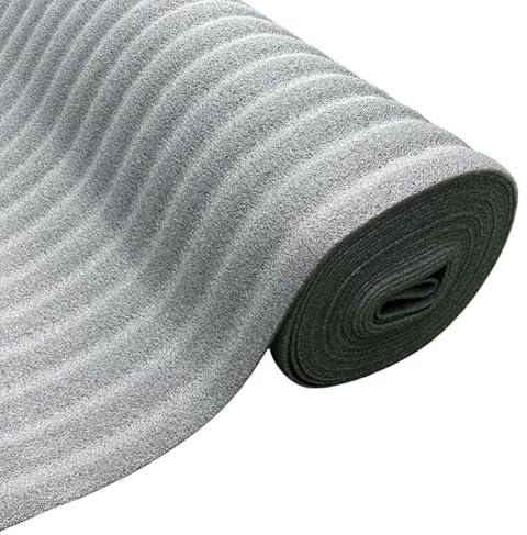 FloorPro® Foam Carpet Underlay 7mm Thick - Budget PE Foam - 1m x 15m Roll Size - Black Graphite