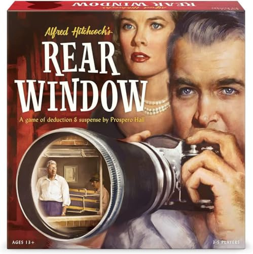 FUNKO GAMES Alfred Hitchcock`s Rear Window Board Game - Mysterious Cooperative Decision Making Game Features Hollywood Legends Grace Kelly and Jimmy Stewart