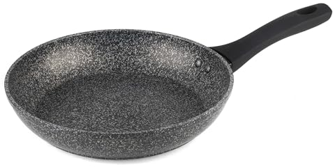 Salter BW10695TEDIR1 Megastone Thermo Collar Collection Frying Pan, 10 X Longer Lasting Non-Stick, Corrosion & Scratch-Resistant Forged Aluminium, Heat Indicator Collar, Metal Utensil Safe, 32 cm