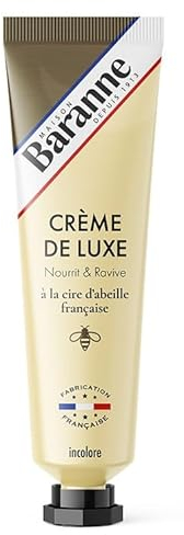 Baranne - Crème de Luxe Incolore | Cire d'Abeille Française | Entretien Cuir | Nourrit, Ravive & Assouplit | Brillance Longue Durée | 100ml