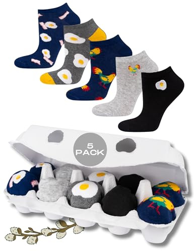 soxo Huevo Pascua Regalos Originales Para Hombre Calcetines Mujer Divertidos 40-45 Pascua 5 Pares