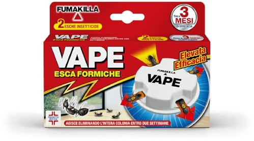 Vape Antiformiche Esca Formiche, Insetticida Nuova Versione 2024 Elevata Efficacia - Confezione da 2 pezzi (12 Confezioni da 2 Esche)