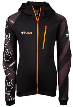 Ti-GO TiGO Kids MTB BMX Padded Elbow Cycling Hoodie Jacket - Biking Protective Gear For Arms - Sports Cycling Clothing for Children… Youth Medium