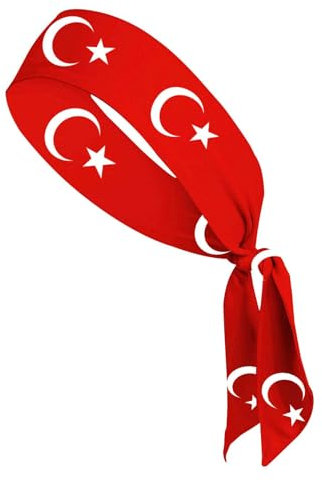 Workout-Stirnband, Sport-Stirnbänder,Schweißband mit Türkei-Flagge zum Laufen | Atmungsaktives Haarband zum Binden für Radfahren, Yoga, Tennis und Laufen