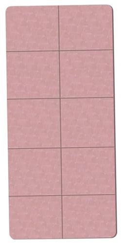 Yuattory Faltbare Yogamatte, Zusammenklappbar, für Reisen, Fitness, Trainingsmatte, Doppelseitig, rutschfest, für Yoga, Pilates und Bodentraining, Rosa