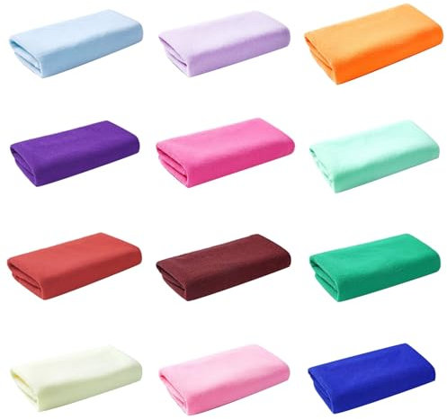 TEEKU Lot de 10 chiffons en microfibre pour la vaisselle, les torchons de cuisine (10 x 10 couleurs aléatoires), petites serviettes de nettoyage (rose, taille unique)
