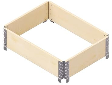 Hochbeet 80x60cm Beetumrandung Pflanzbeet Kräuterbeet Palettenrahmen