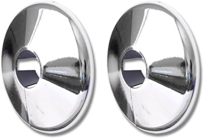Marco Paul 2pc Radiator Pipe Covers Chrome Effect PVC Collar Rings 15mm