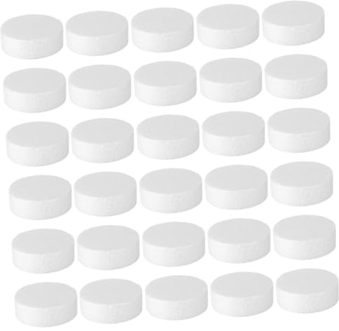 NIYANGLE 30pcs White Foam Cylinders 75mm Lightweight Paintable Craft Blanks for DIY Crafts School Art Projects Decorations