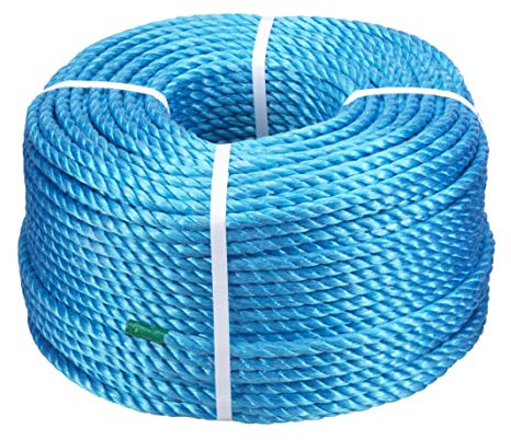 Direct Manufacturing Blue Polypropylene Rope Coils, 14mm Polyrope, Sailing, Agriculture, Camping multiple lengths (10m)