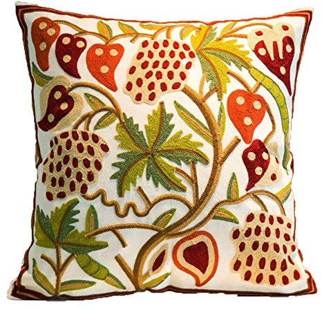 ZUODU Funda de cojín hecha a mano con bordado nacional bohemio para inauguración de la casa, decoración del hogar del coche (planta-4)