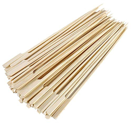 Gmark Bamboo Paddle Skewers 8 100pc/Bag, Kabob & BBQ Skewers for Outdoor Grilling GM1076