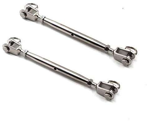 Tensor de mandíbula y mandíbula M6 304 de acero inoxidable cerrado, paquete de 2