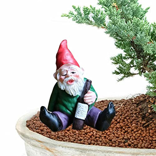 Gesuter Statue De De Jardin Statue De Drôle Pipi Nain Naveux Jardin Statue Décorations pour La Maison Fairy Résine Artisanat Scènes De MicroPaysage