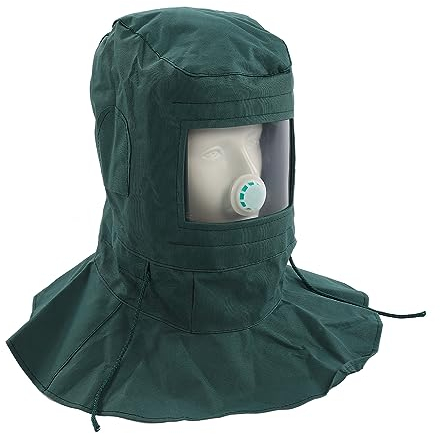 Cappuccio per Cappuccio per Sabbiatura, Maschera Protettiva per Sabbiatrice a Scialle Copri Cappuccio per Sabbiatrice per Spruzzare il Taglio di Levigatura