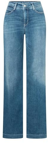 MAC Jeans Damen Jeans DREAM WIDE Straight Fit stoned blue (81), 42/32