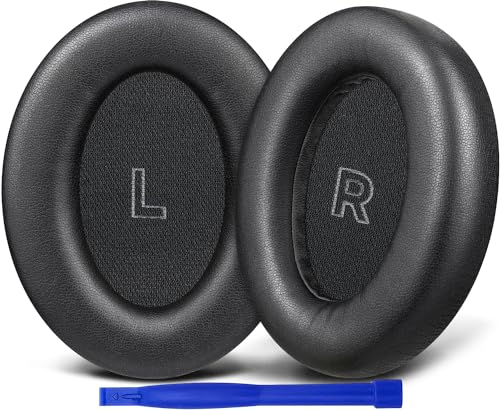 SOULWIT Replacement Earpads for Bose QC Ultra/New QuietComfort Ultra(2nd Gen) Wireless Headphones, Ear Pads Cushions with Softer Protein Leather, High-Density Noise Isolation Foam - Black