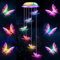 Solar Butterfly Lights - Hanging LED Multi-Color Wind Chimes, Waterproof Outdoor Garden Color Light for Courtyard Decoration