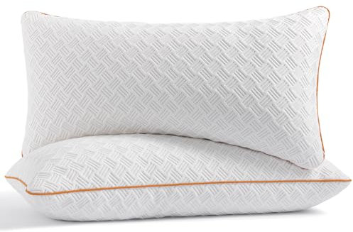 Twirest Kopfkissen 80x80cm(2er Set), Memory Foam Kissen - gefülltes Schlafkissen, Höhenverstellbares Kopfkissen mit Reißverschluss, Abnehmbarer/Waschbarer Kopfkissenbezug