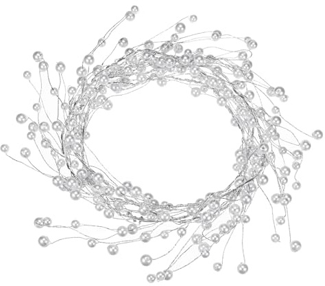 M METERXITY Ghirlanda Di Cristalli A Filo Diamantato Da 71 Pollici Ghirlanda Di Cristalli Acrilici Con Perline Per Albero Decorazioni Fai Da Te/Bouquet/Natale/Matrimoni/Casa/Feste [Bianco]