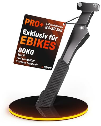 HENMI Fahrradständer E-bike 24-29Zoll, fahrradständer 40mm lochabstand mit 2 löchern Extra Stabil 80KG, Verstellbarer Fahrradständer für e bike Mountainbike Rennrad