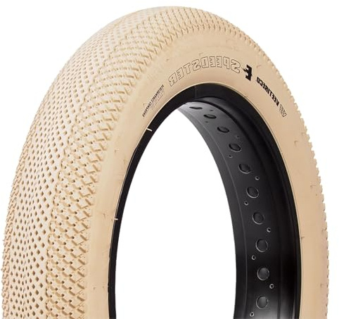 Pneu FatBike 20 x 4.00 – VEE TIRE CO Speedster Cream – Pneu Vélo Électrique Fat Bike – Compatible Super73 / Elwing/Engwe/Mate/Ruff Cycles/Gorille Cycles/Voltaway/Kino Bikes/Velobecanne
