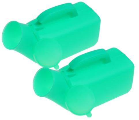 SOPOTUTU Urinoir Masculin Épaissi 1200 Ml 2 Pièces En Plastique Couvercle, Bouteille D'urine Réutilisable Étanche, Accessoire Pratique Pour Voyages Camping Soins Quotidiens, Usage Extérieur