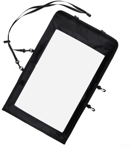 Yhenlovtt Bolsa hermética para almacenamiento de mapas, plegable, transparente, para exteriores, para acampar negro y actividades de documentos