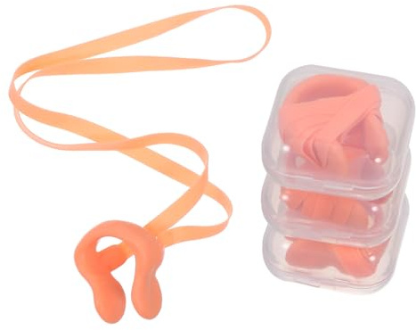 POPETPOP Clip Nasali Professionali per Nuoto 4 Unitá Resistenti All’usura in Materiale a Rete Cordino, per Lezioni di Nuoto e Protezione dal Mal Posizionamento