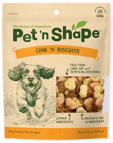 Pet 'n Shape Chik 'n Wrapped Biscuits – Jerky Dog Treats - 1 Pound