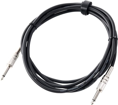 Pronomic Instrumentenkabel 3m Klinke schwarz (E-Gitarren Kabel, E-Bass-Kabel, Klinke, mono 6,3 mm Stecker, aufschraubbare Metallstecker)