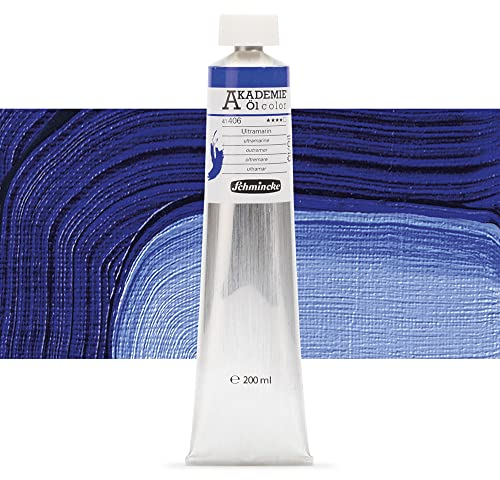 Schmincke – AKADEMIE® Öl color, feine Künstler-Ölfarben, Ultramarin, 41 406 015, 200 ml Tube, höchst lichtecht, Ölmalerei