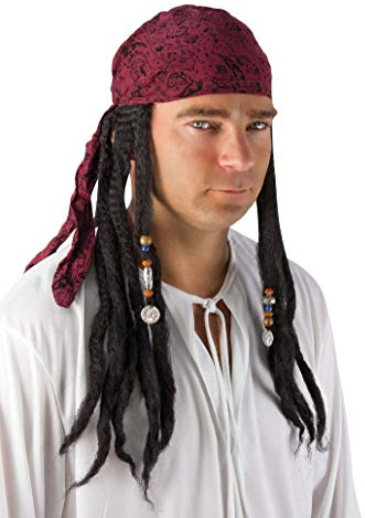 Perruque Pirate Dreadlocks Noire Adulte PtitClown
