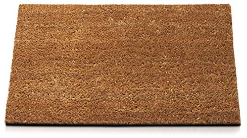 casa pura Paillasson d'entrée en Fibre de Coco Premium, Antidérapant, Tapis d'entrée Usage intensif, Tapis pour l'entrée Absorbant, Dense Velours Résistant (30 mm, 50 x 80 cm, Nature)