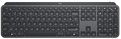 Logitech MX Keys Wireless Illuminated Keyboard for Business, Quiet Perfect-Stroke Keys, Logi Bolt Technology, Bluetooth, Rechargeable, Windows/Mac/Chrome/Linux, QWERTY UK English - Grey