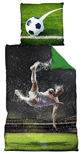 VertriebsArena GmbH Fußball Bettwäsche *** Rückzieher *** 135x200cm / 80 x 80 cm WM 4020209