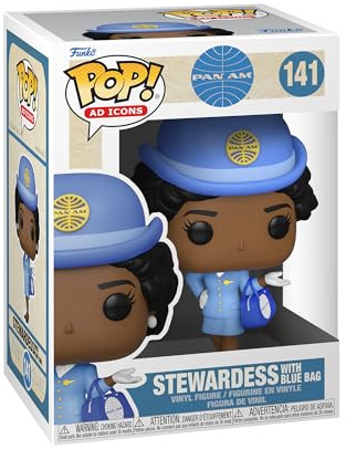 Funko POP! Ad Icons: Pan Am Stewardess Am - Stewardess - Blue Bag - Pan-Am - Collectable Vinyl Figure - Gift Idea - Official Merchandise - Toys for Kids & Adults - Ad Icons Fans