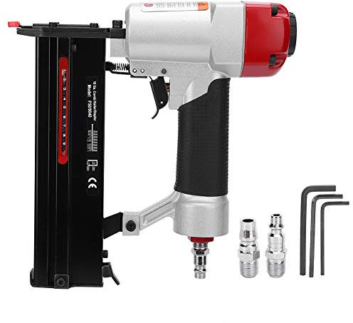 EVTSCAN Ultima pistola sparachiodi ad aria, pistola sparachiodi 2 in 1 Kit chiodatrice pneumatica perni Alloggiamento pressofuso in lega di alluminio 75-100 psi con dispositivo di sicurezza per proget
