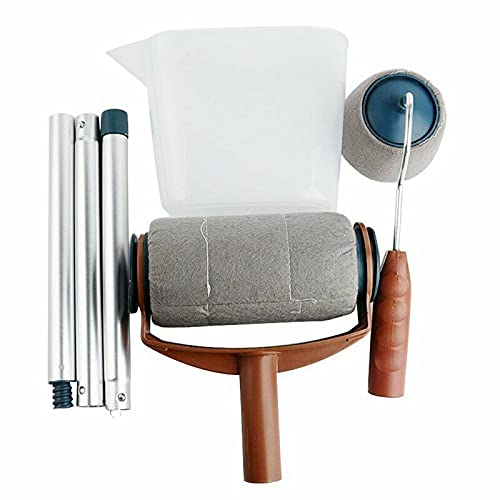 Paint Roller Set - 6 Pieces Universal Paint Roller Painter Set with Telescopic Wand, Multifunctional Paint Roller Brush Kit for Home School Office Wall Ceiling Door Painting Garden