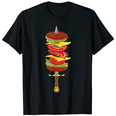 Cool Burger Épée | Couteau amusant pour sandwich, patty T-Shirt