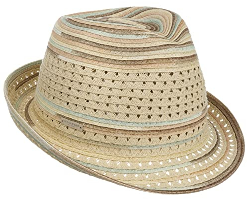 Seeberger Revola Trilby Strohhut Sommerhut Sonnenhut Gartenhut Strandhut (One Size - hellblau)
