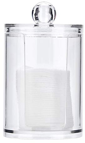 Supporto Rotondo in Cotone, Porta Batuffolo di Cotone Dischetti per Trucco Dispenser di Batuffolo di Cotone per Conservazione del Bagno, Scatola Organizzatore per Cosmetici