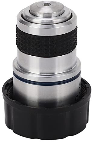 60X Mikroskopobjektiv Achromatisches Optisches Glas für Biologisches Mikroskop, RMS-Gewinde 185 mm, Messing Edelstahl, hohe Qualität und langlebig
