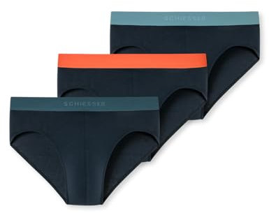 Schiesser Herren 3 Pack Slips Bio Baumwolle Multipack - 95/5 Organic, Sortiert 6_180193, 8