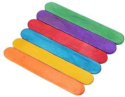 STOBOK 50 Stück hölzerner Sämling am Stiel selber machen Eisstock aus Holz holzstäbchen Etiketten Holzstöcke für Kinder Bastelstöcke aus Holz Eisstange Kunsthandwerk Holzstock Bambus