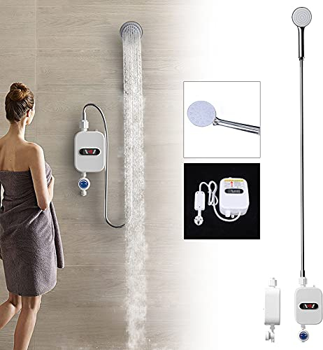 3500W Klein-Durchlauferhitzer Elektro Warmwasser Tankless Instant Elektro Warmwasser 220V Durchlauferhitzer mit Bad Dusche Kit für Bad Dusche