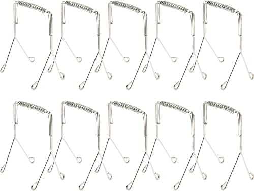 Kleemeiero 12 Stück Rouladenklammern Edelstahl Rostfrei Wiederverwendbar Fleisch Rouladen Kohlrouladen Klammern mit Silikonpinsel Rouladenspangen Rouladen Rouladenringe für Unkomplizierte Herstellung