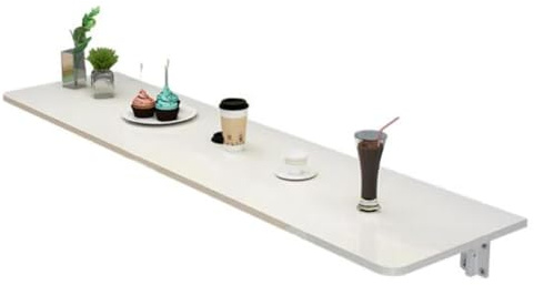HFFAIWM Montaje En Pared Hoja Abatible Mesa Plegable Cocina Mesa De Comedor Escritorio Ahorro Espacio para Oficina En Casa Garaje Ordenador Escritorio Caballete Plegable Mesa Blanco(Size:100x30cm)